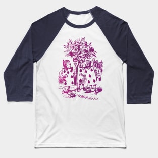 Alice in Wonderland (purple) Baseball T-Shirt